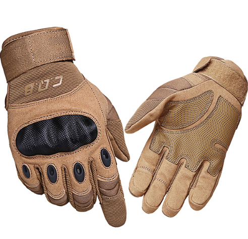 Half Finger Rubber Knuckle Protective Tactical Gloves