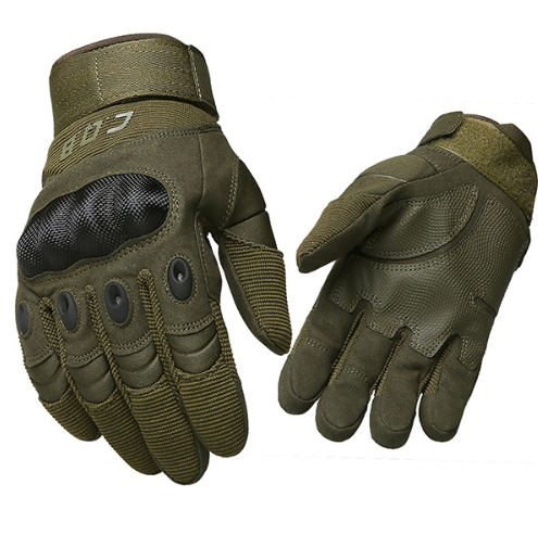 Half Finger Rubber Knuckle Protective Tactical Gloves