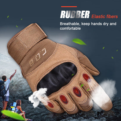 Half Finger Rubber Knuckle Protective Tactical Gloves